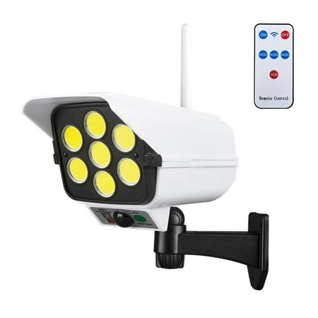 

SIEYIO Household Solar Powered Lamps Outdoor Safety Simulation Fake Camera Light Wall Decor Lights Outdoor Lighting with Remote