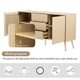 thumbnail image 4 of TUANLUO Accent Cabinet with 2 Doors and 3 Drawers, Buffet Cabinet, Modern Storage Cabinet, Accent Cabinet Furniture for Living Room Hallway Entryway, 58.2"L x 15.7"W x 31.8"H, Natural, 4 of 10
