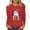 Red, variant on Miqool Womens Tops Cute Festival Fall Shirts Halloween Long Sleeve Pumpkin T-Shirts Casual Thanksgiving Graphic Tee Tops