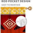 thumbnail image 4 of Aztec Curtains, Southwestern Natvie Eagle Tribal American Red Ethnic Western Abstract Geometric Boho Blackout Window Drapery Treatments for Bedroom Living Room Kitchen Bathroom 2 Panels, 84"x84" Inch, 4 of 5
