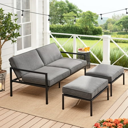 Mainstays Moss Falls 3 Piece Outdoor Sofa Daybed Set