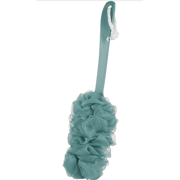 Back Scrubber for Shower, Loofah Long Handle Back Scrubber Shower Brush BodyExfoliating Sponge Soft Mesh Bath Brush with Hanging Rope Bathroom Accessories Green