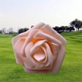 thumbnail image 1 of Pe Rose Head - Rosa falsa hecha a mano para novia, material para ramo, cadena de luces, accesorios, flores, 1 of 3