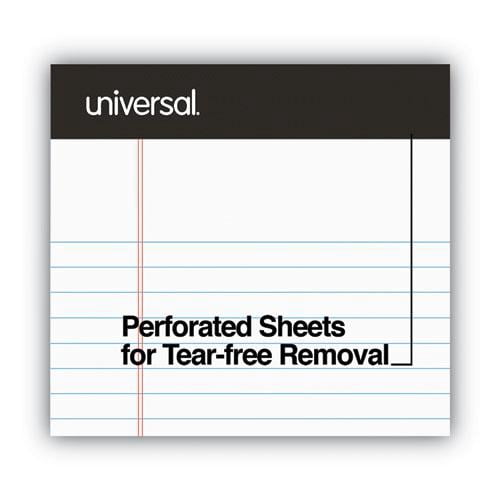 5 in. x 8 in. Premium Narrow Rule Writing Pads - White (6 Pads/Pack, 50 Sheets/Pad)