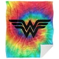 thumbnail image 2 of Wonder Woman Tie Dye Silky Touch Sherpa Back Super Soft Throw Blanket, 2 of 5