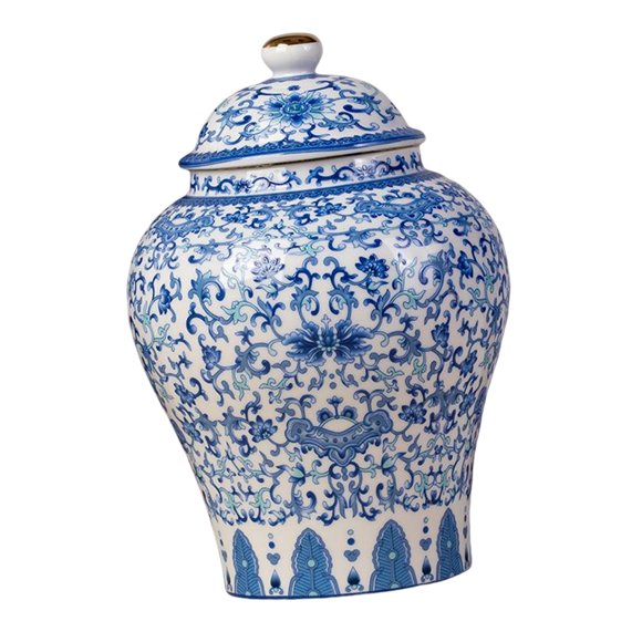 Jarrón de porcelana con jengibre, hecho a mano, para el templo, arreglo floral para cafetería. Estilo D