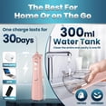 thumbnail image 5 of OasiSmile Water Flosser for Teeth Cleaning, 300ML Portable Cordless Dental Floss Rechargeable with 5 Jet Tips for Home Travel Office, Pink, 5 of 9