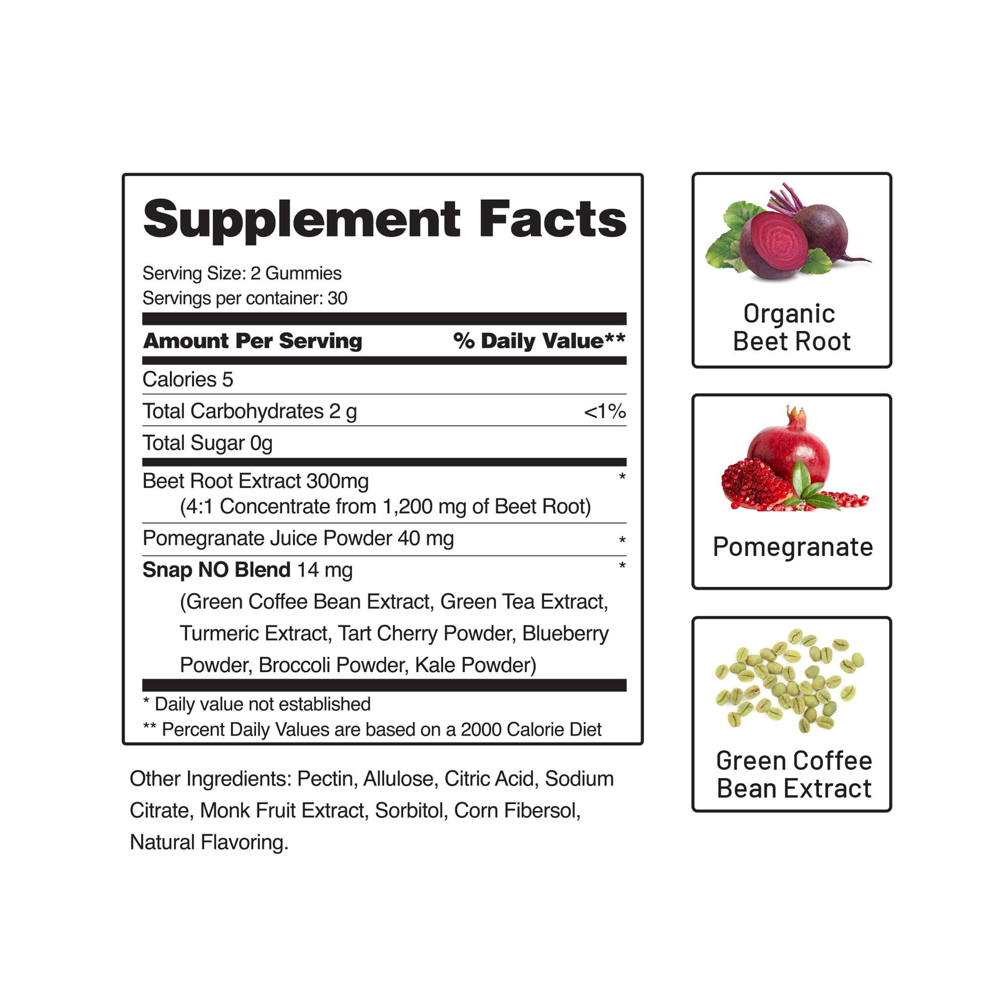 Buy Snap Supplements Nitric Oxide Gummies, Beet Root Gummy Supplement