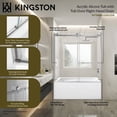 thumbnail image 6 of Kingston Brass KVTAM6032R22D1 60-Inch Acrylic Rectangular 3-Wall Anti-Skid Alcove Tub Combo with Tub Door (Right Hand Drain) in White/Polished Chrome, 6 of 9