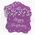 thumbnail image 2 of Inkdotpot Real Silver Foil Happy Birthday Tags Favor Bracket Shape Hang Pack Of 100 Paper Tags, 2 of 6
