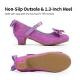 thumbnail image 4 of BURUDANI Girls Dress Shoes Toddler/Little Kid Mary Jane Princess Low Heel Shoes with Interchangeable Bow for Flower Girl, Wedding, Party, 4 of 4