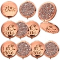 thumbnail image 1 of Set de regalo Compact Mirror Barydat para dama de honor, 10 piezas, oro rosa, 1 of 6