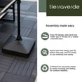 thumbnail image 2 of Tierra Verde 19.5" x 6.5" H Square Umbrella Base, Easy-Fill Weatherproof Stand, Black, 2 of 9