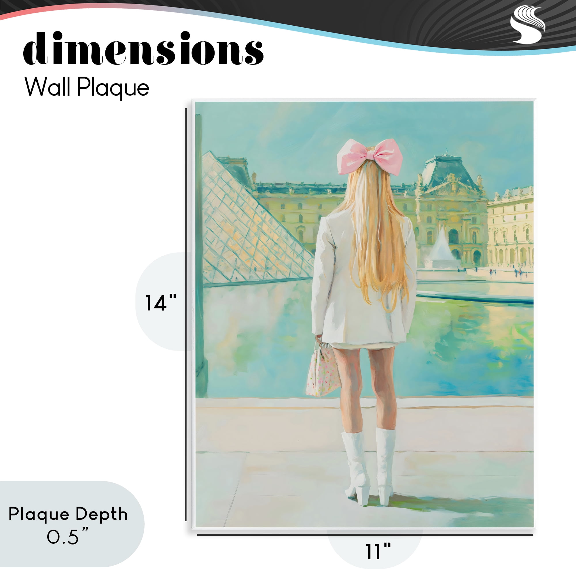 Stupell Industries Girl In Paris Observing Wall Plaque Art, design by The Prints Vibe