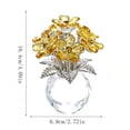 thumbnail image 3 of Mini jarrón de cristal con forma de flor | Figura floral brillante para la decoración del hogar, el coche o el escritorio | Flor de cristal hecha a mano en una base de jarrón transparente, 3 of 6