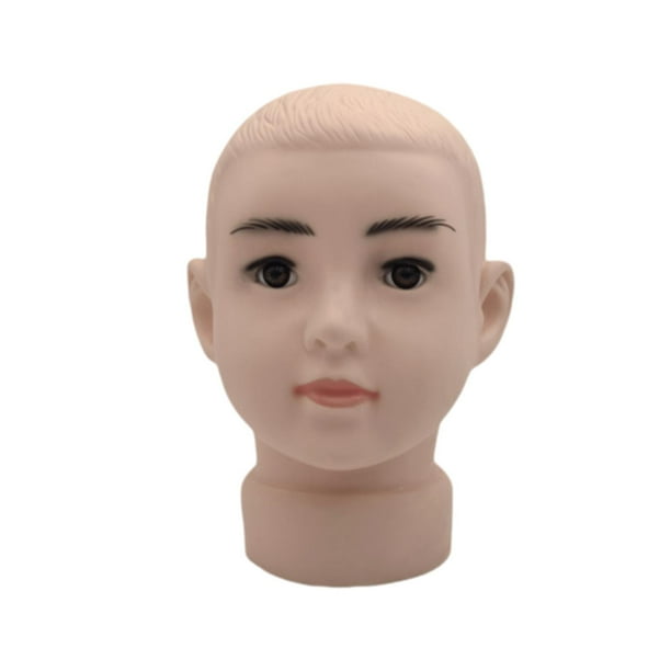 Cabeza de maniquí para niños, soporte de exhibición de pelucas, ligero, multiusos, pequeño, para peinar, diademas, auriculares, máscaras, joyas