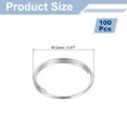 thumbnail image 2 of 100Pcs 12mm Anillos de División de Doble Bucle, Conector de Anillo de Salto Redondo Pequeño, Plata, 2 of 6