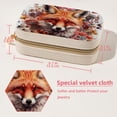 thumbnail image 5 of Fox Velvet Portable Storage Box with Removable Compartment – Gift-Ready, Earring Holder Jewelry Box and Jewelry Organizer, 5 of 7