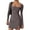 Gray, variant on Women Summer Square Neck Bodice Dress Black XL