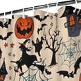 thumbnail image 3 of Classic Halloween Pattern Shower Curtain 84"x72" ,Bathroom Decorative Shower Curtains Set with 12 Hooks,Modern Waterproof Washable Shower Curtain, 3 of 6