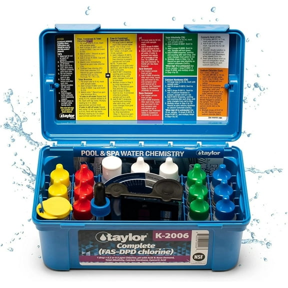 Taylor K-2006 FAS-DPD Service COMPLETE Water Test Kit, Complete Swimming
