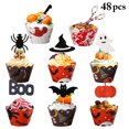 thumbnail image 2 of 24PCS Halloween Cupcake Wrapper Creative Cupcake Liner with 24PCS Cupcake Pick, 2 of 8