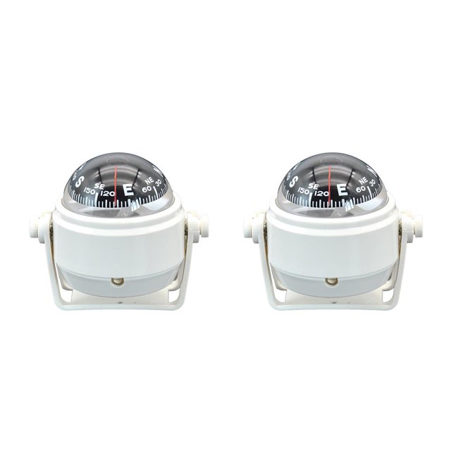 Transemion 1 Set Boat Compass Marine Compasses Direction Display Equipment Navigation Tools Navigating Tools Sailing Tool for Outdoor White 2Set
