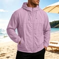 thumbnail image 5 of zejinsd Sun Protection Shirts for Men Thin Breathable Sports Sunscreen Coat Solid Color Long Sleeve Jacket Loose Quick Dry Hooded Tops, 5 of 9