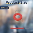 thumbnail image 2 of 30 Pcs Nylon Flat Washers 10mm ID 20mm OD 2mm Thick Plain Washer Grommets Plastic Sheet Gasket Fastener Sealing Spacer Gasket Ring, Red, 2 of 7