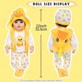thumbnail image 3 of AmaMary 22-23 inch Yellow Duck 5-Piece Cotton Doll Clothes Set with Hat, Pants, Socks, Jacket & Top, Fun Dress-Up, Birthday, Christmas, Indoor & Outdoor Play for Girls, 3 of 6