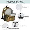 thumbnail image 4 of Tractor and Barns Green Pattern Backpack for School, Cute School Bag with Adjustable Shoulder Straps and Padded Back, 13.8"x11.4"x6", 4 of 5