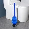 thumbnail image 6 of High Pressure Toilet Drain Unclogger | Multi-Purpose Suction Plunger for Kitchen Sink, Bathroom Floor Drain, Washbasin | Durable Plastic, Blue Red | 20x5in | Fast Clog Removal, Easy Clean, 6 of 6