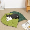 thumbnail image 2 of Pet Leaf Shape Sleeping Mat Washable Bite-resistant Double-sided Pad For Medium Small Dogs Cats, 2 of 8