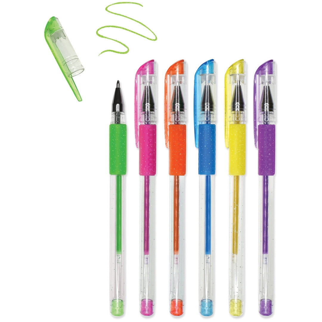 Living In Color Color-Flow Glitter Gel Pen Set 6/Pkg-Brights
