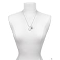 thumbnail image 3 of Delight Jewelry Silvertone Domed Matthew 6:9 Silvertone Script Initial Disc - W - Charm Necklace, 20"+3", 3 of 4