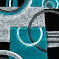 thumbnail image 6 of Masada Rugs High Quality Hand Carved Area Rug Modern Contemporary Turquoise Grey Black (2 Feet X 7 Feet 3 Inch) Runner, 6 of 6
