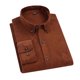 thumbnail image 2 of Blusa y camisa de manga larga con cuello vuelto para hombre, color liso, informal, a la moda, con bolsillos, manga larga, botones, cárdigan, sudadera con capucha, blusa de poliéster para hombre, 2 of 4