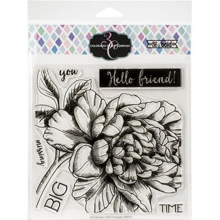 UPC: 0857287008430 | Colorado Craft Company Clear Stamps 6 X6 -Missing You Peony-Big & Bold