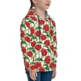thumbnail image 3 of Uemuo Rose Flowers Pattern Hooded Sweatshirt for Youth Pullover with Kangaroo Pocket Trendy youth sweatshirt Casual Hoodie for Boys and Girls-Small, 3 of 6