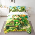 thumbnail image 2 of Feelyou Kawaii Gnome Kids Bedding Comforter Set 7pcs, Western St. Patrick's Day King Bedding Sets, Green Shamrock Reversible Bed Sheets, Ultra Soft Bedroom Decor, 2 of 8