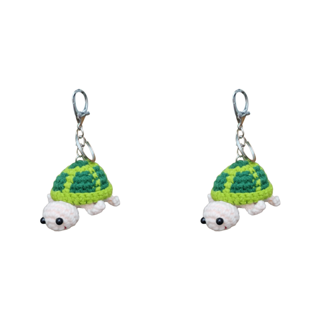 Muñeca Soporte emocional Tortuga tortuga de crochet tejido (con llavero)