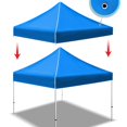 thumbnail image 5 of SUNNY 10ft x 10ft Blue Top Cover Pop Up Instant Outdoor Canopy, Sunshade and Polyester, 5 of 11