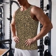 thumbnail image 5 of Rateoe Leopard Print Pattern Sleeveless Gym Shirt Muscle Tee Breathable Workout Shirt Slim-Fit Tank Quick Dry Fit Muscle Tank Top Bodybuilding Sleeveless T Shirt-4X-Large, 5 of 7
