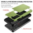 thumbnail image 2 of Dteck Case for Samsung Galaxy S22,Shockproof Wallet Card Slot Holder Pocket Slide Slim Fit Dual Layer Soft TPU Hard PC Hybrid Protective Back Cover for Galaxy S22 5G, Green, 2 of 6