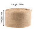 thumbnail image 2 of Cinta decorativa de arpillera ZOENHOU, 10 cm x 50 m, yute natural, 2 of 7