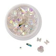 thumbnail image 3 of Nail Art Crystal Flower Shining Rhinestone Pearl Nail Sequin Rhinestone Manicure Decoration, 3 of 7