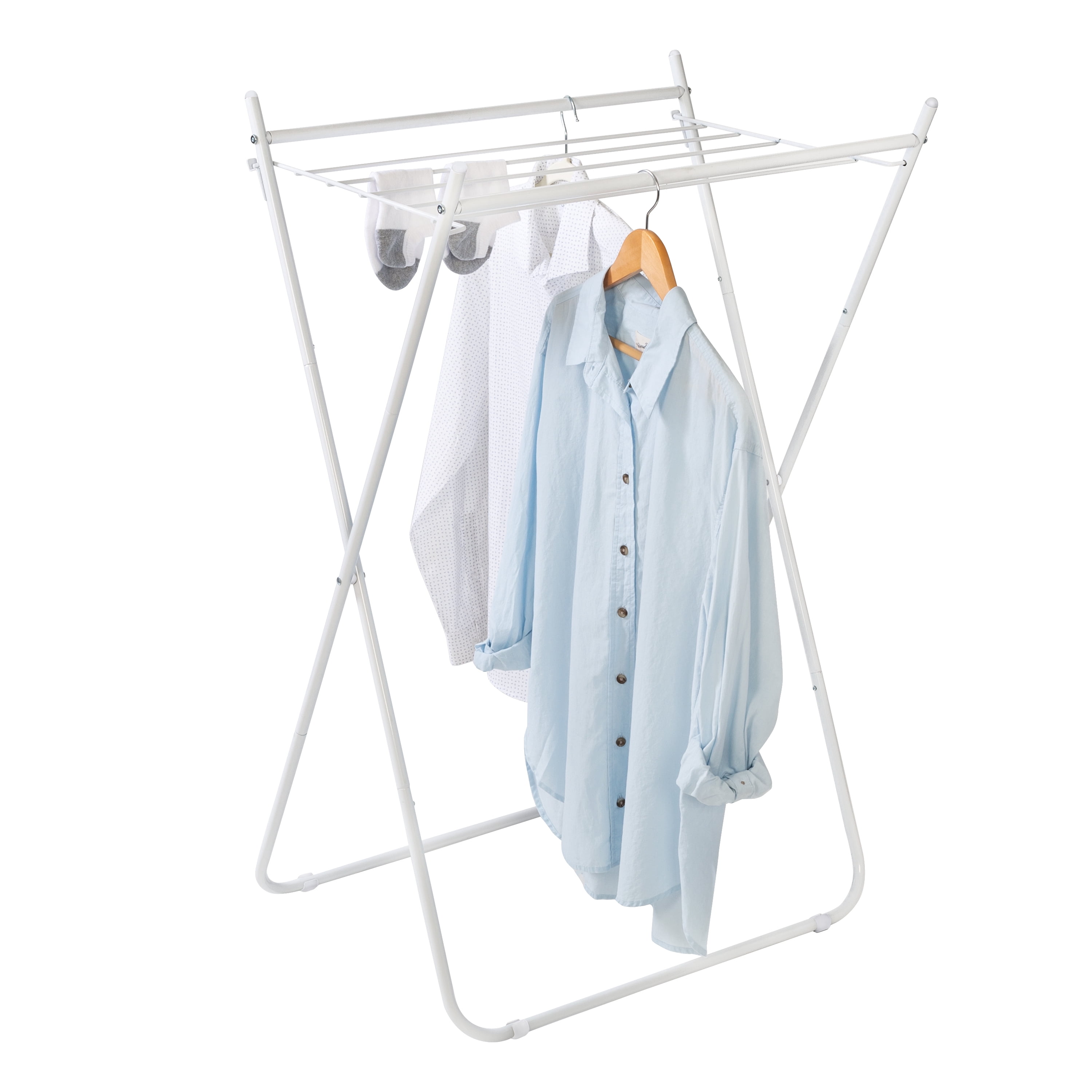 Honey-Can-Do Metal Folding Clothes Drying Rack, White