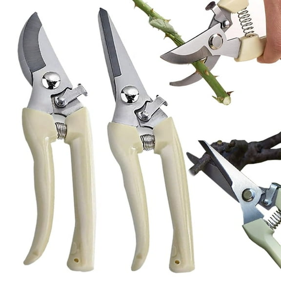 GARDEN SECRETS (2 pack) Garden Pruning Shears Set Bypass Branch Pruner Straight Blade Scissors US