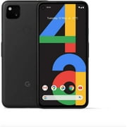 Pre-Owned Google Pixel 4a Smartphone, Fully Unlocked,128 GB Storage + 6 GB RAM, Just Black (Refurbished: Good)