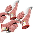 thumbnail image 1 of CHOK Ultra Durable Series Cut Resistant Gloves - Cutting Gloves for Chefs  BBQ and Cooking - Level 5 Protection; Food Grade Safe Cut Proof Gloves - Grey  Medium Size [2-Pack], 1 of 5